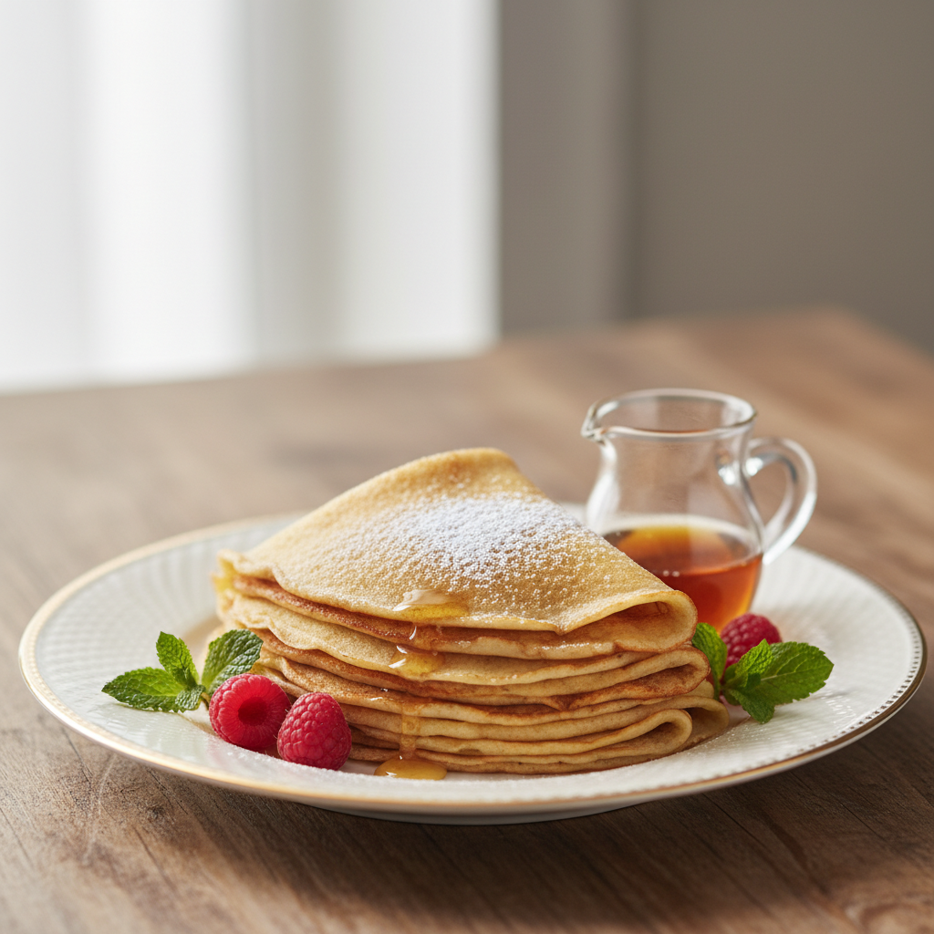 Photo de Recette de crêpes au Thermomix ultra fines et soyeuses