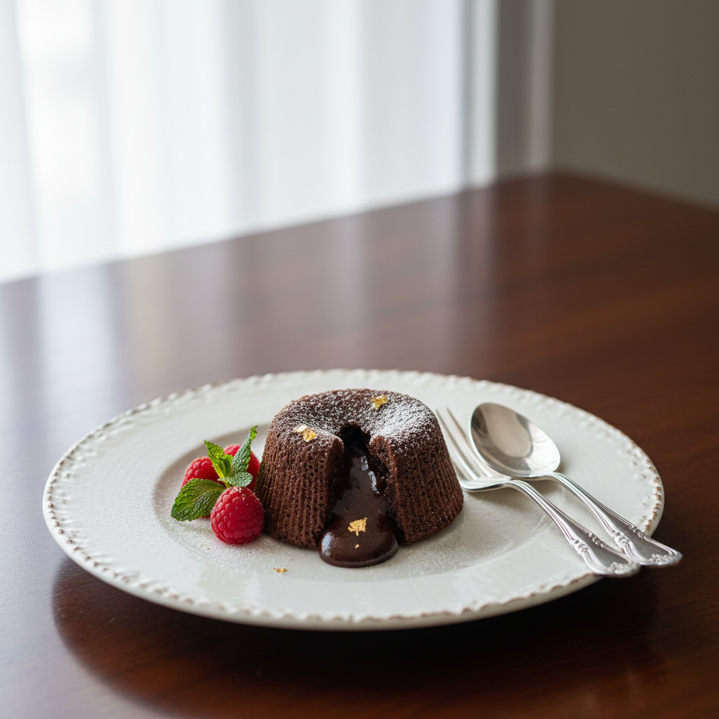 Photo de Recette du moelleux au chocolat façon Cyril Lignac