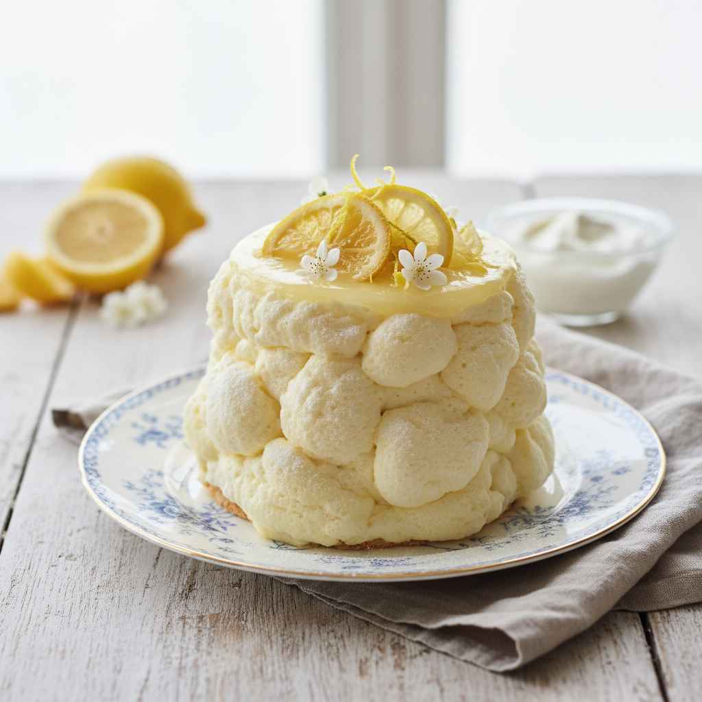 Photo de Recette du gâteau au fromage blanc aérien et citronné