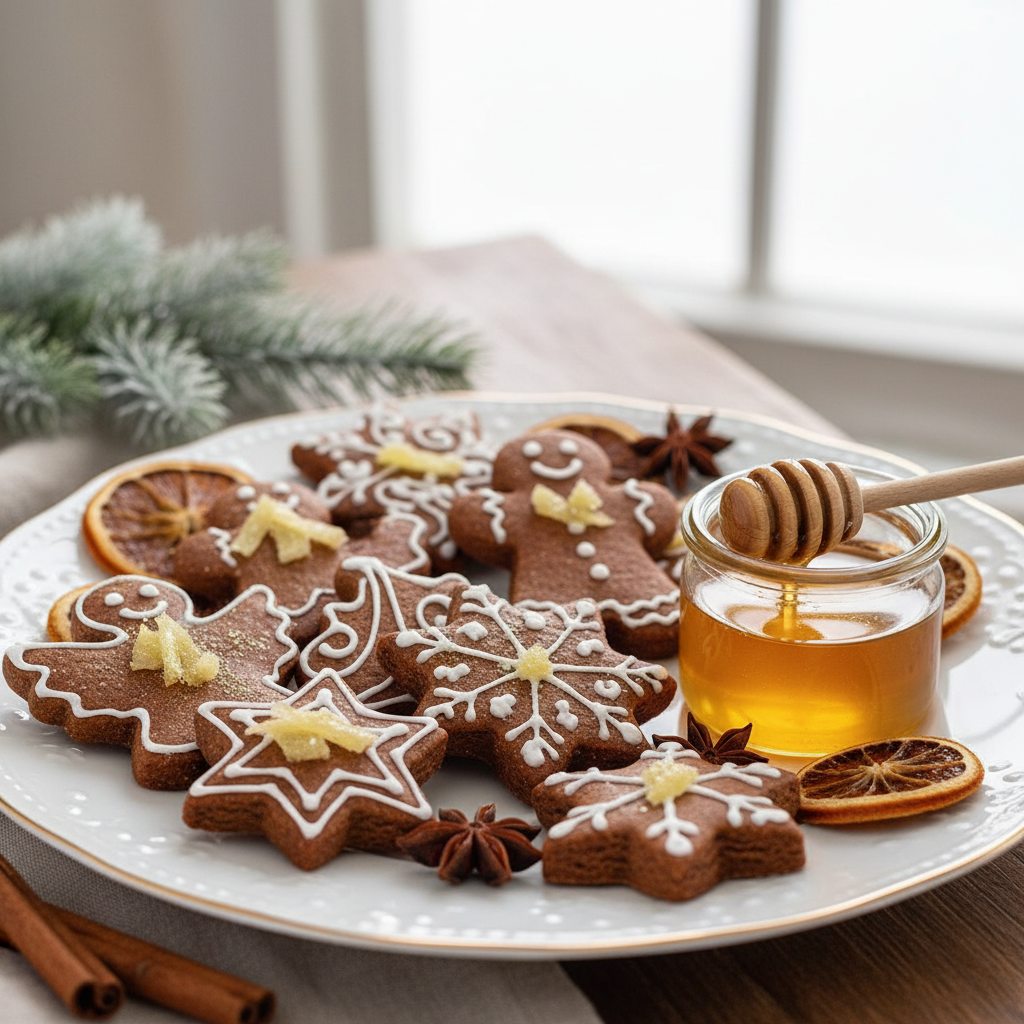 Photo de Recette des biscuits de noël aux épices et au miel