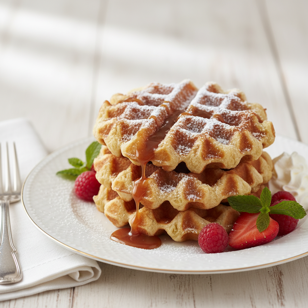 Photo de Recette de gaufres de foire ultra légères et croustillantes