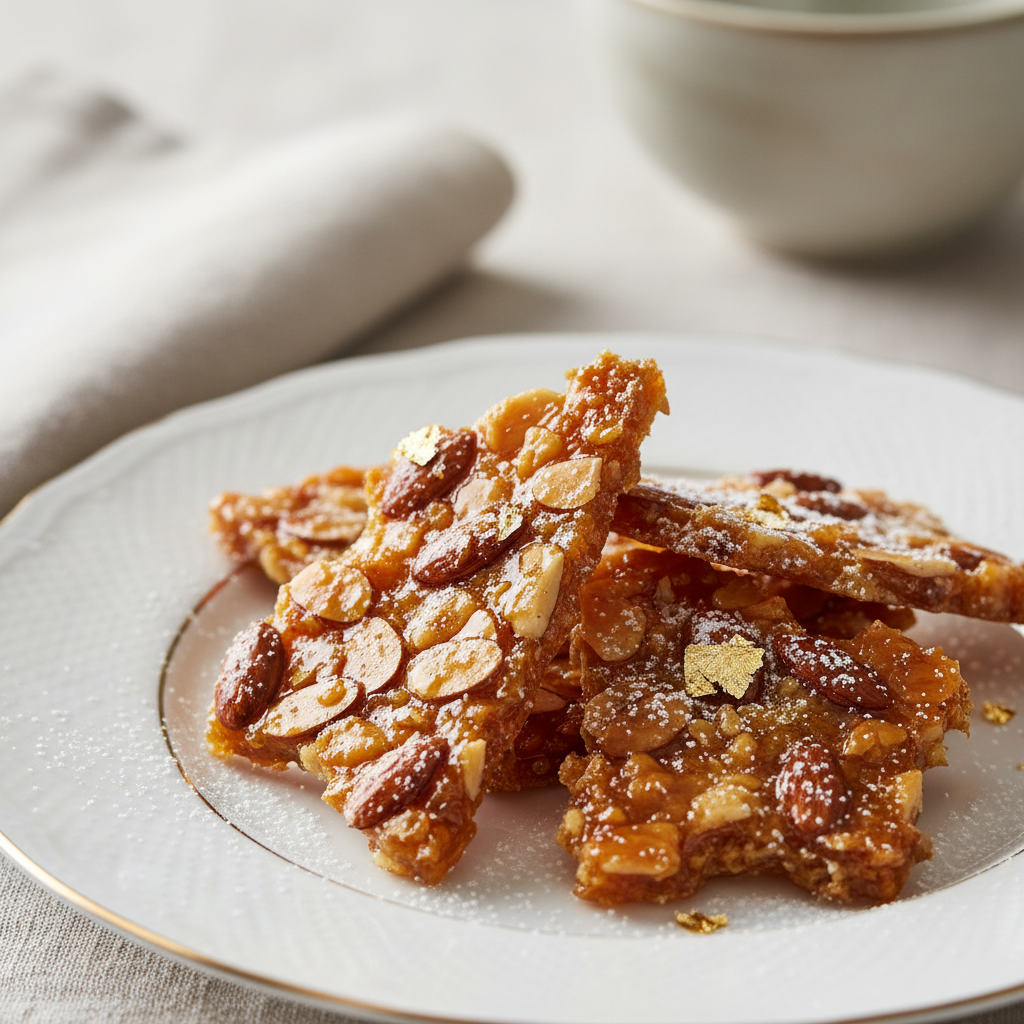 Photo de Recette de la nougatine aux amandes croquante et dorée
