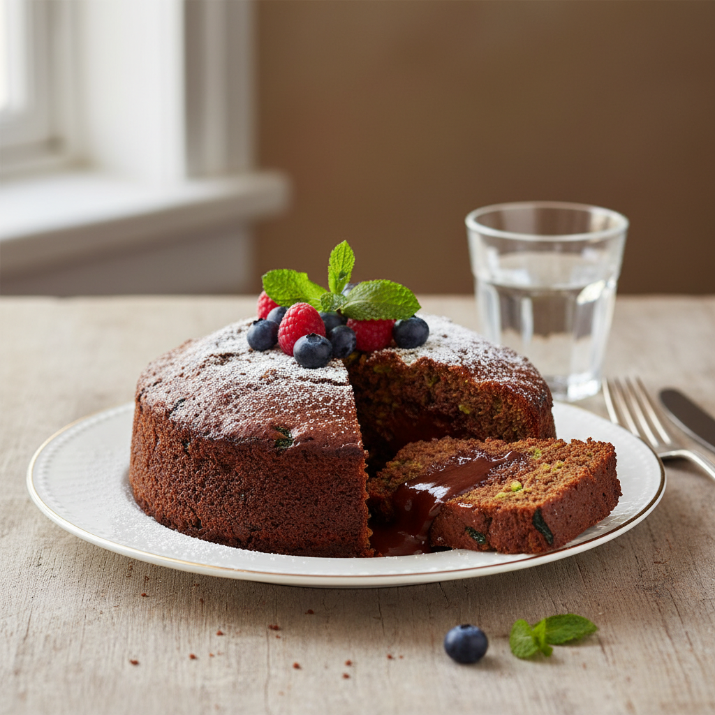 Photo de Recette de cake à la courgette et chocolat ultra fondant