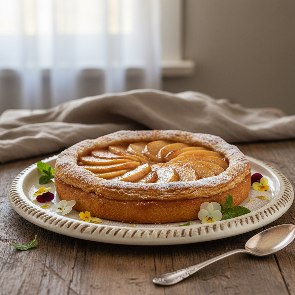 Photo de Recette de tarte tatin renversée aux pommes caramélisées