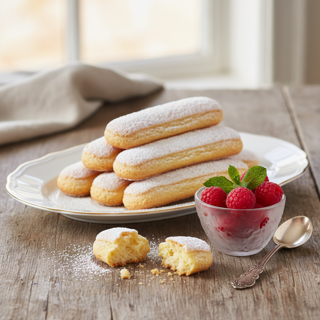 Photo de Recette des biscuits à la cuillère légers et moelleux