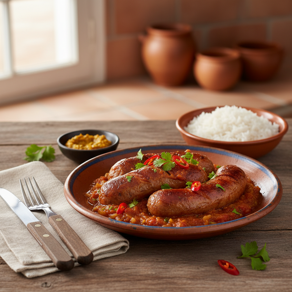 Photo de Recette de rougail saucisse créole aux saveurs intenses