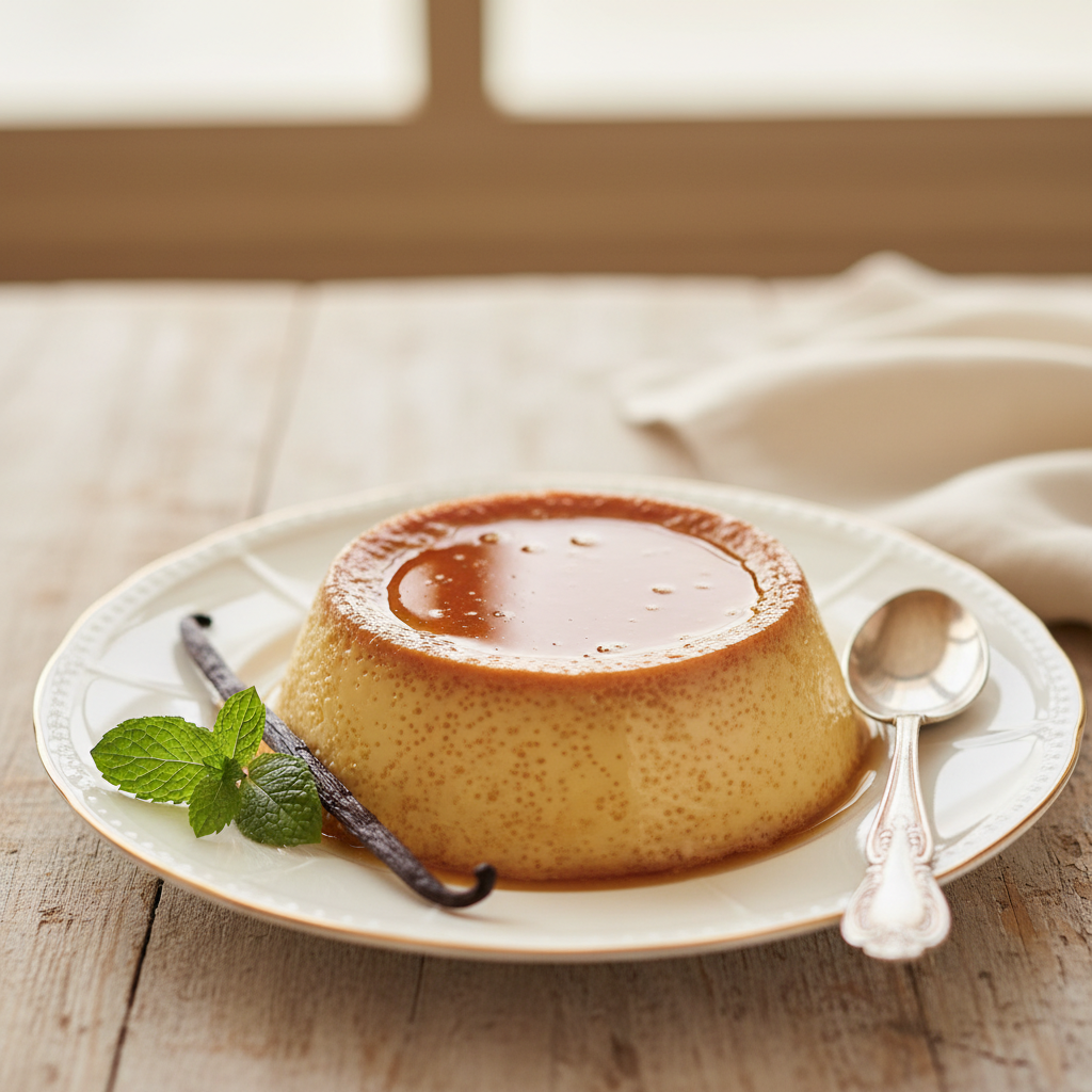 Photo de Recette du flan à la vanille onctueux et parfumé