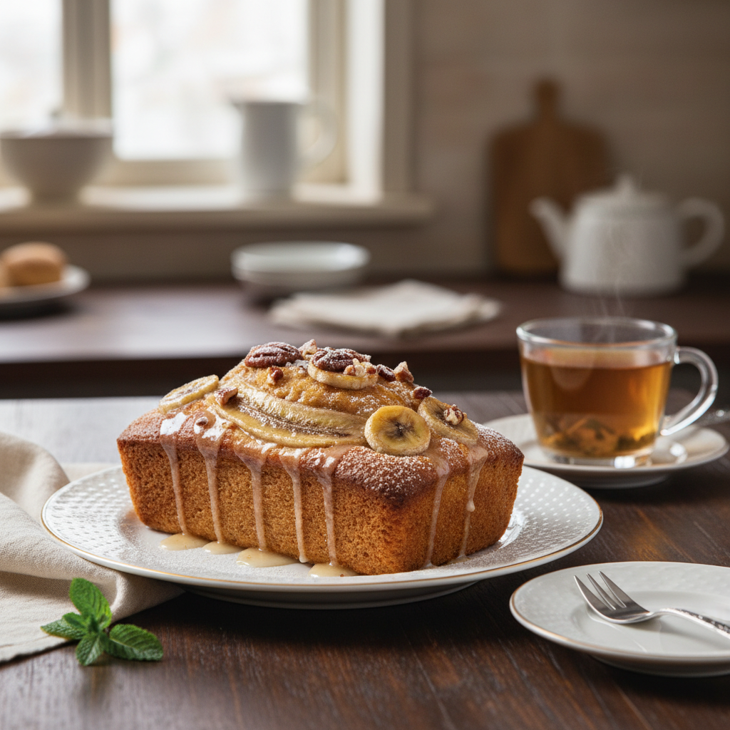 Photo de Recette de cake à la banane ultra moelleux et parfumé