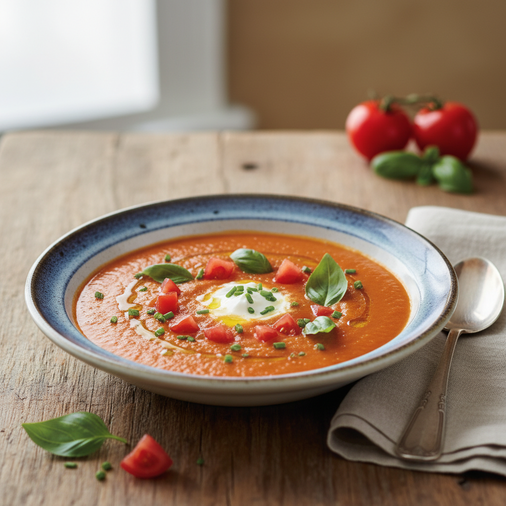 Photo de Recette de gaspacho tomate frais et authentique