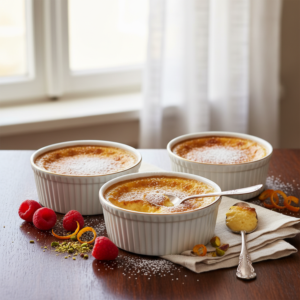 Photo de Recette de la crème aux œufs fondante et traditionnelle