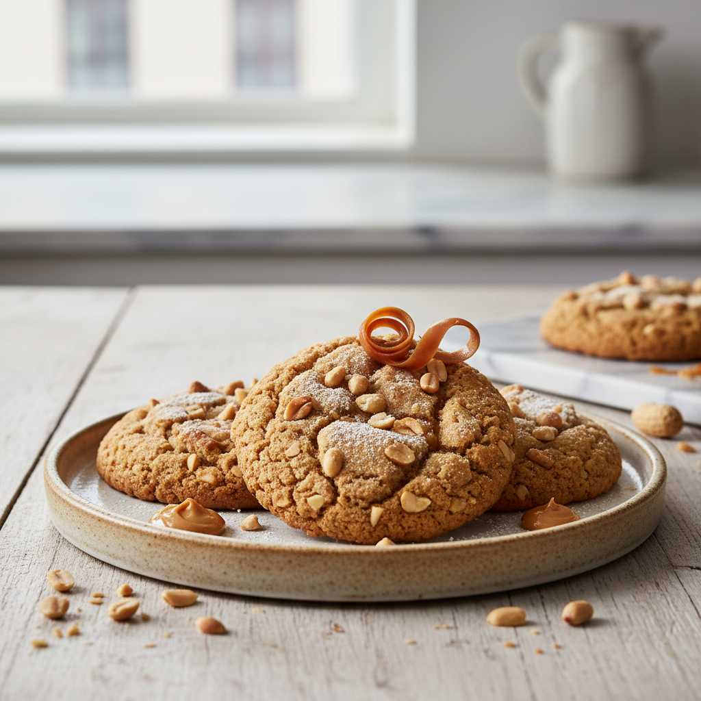 Photo de Recette des cookies au beurre de cacahuètes façon bakery