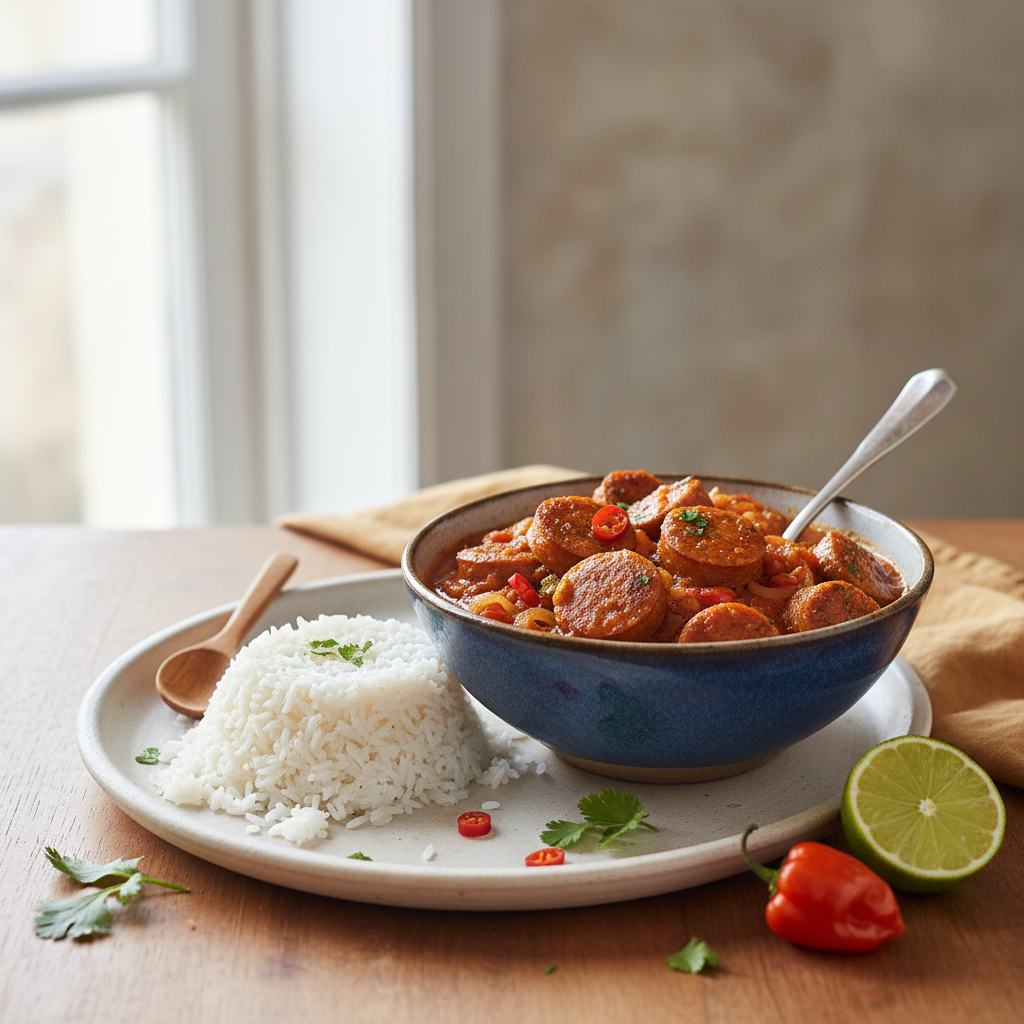 Photo de Recette de rougail saucisse authentique de l'île de la Réunion