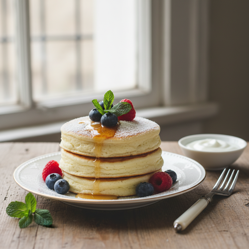 Photo de Recette de pancakes au yaourt ultra aériens