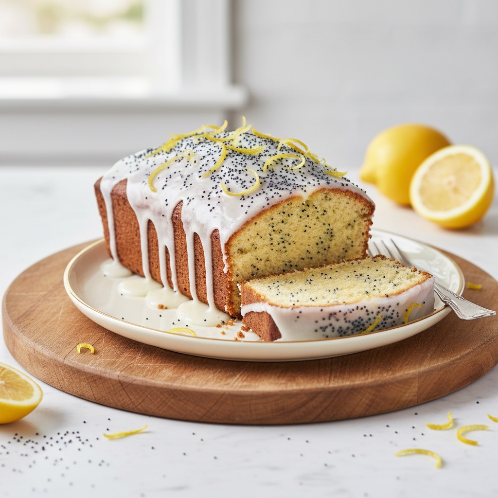 Photo de Recette de cake au citron et pavot ultra fondant