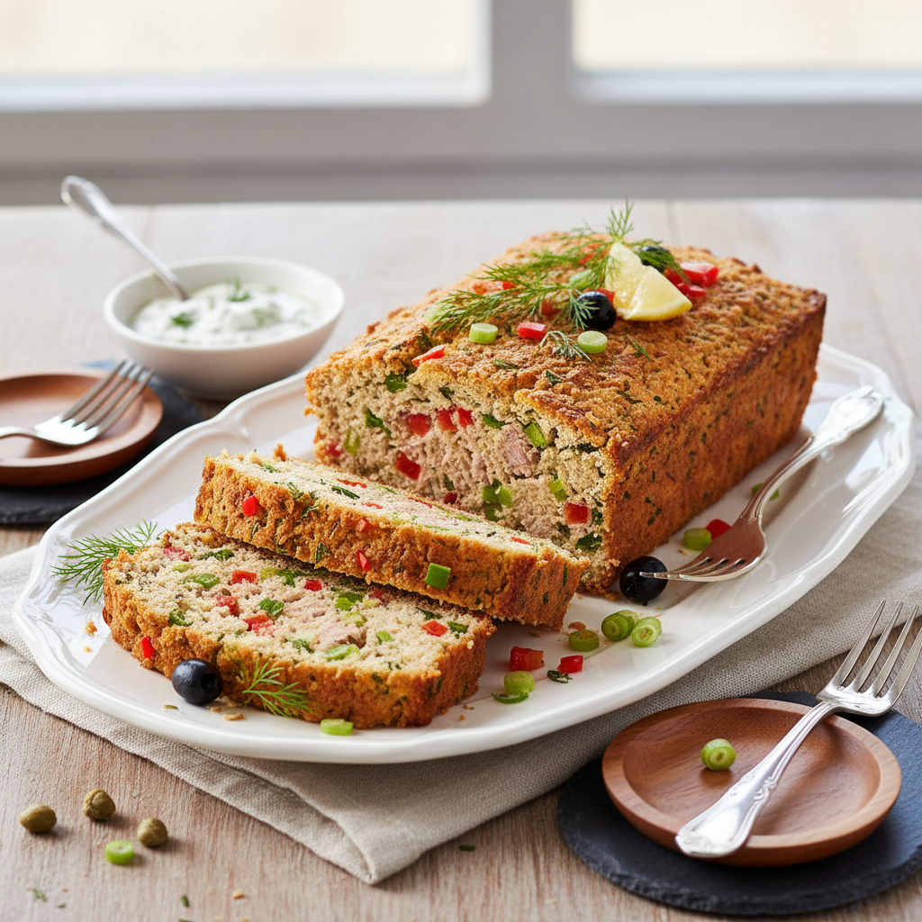 Photo de Recette de cake au thon savoureux pour l'apéritif