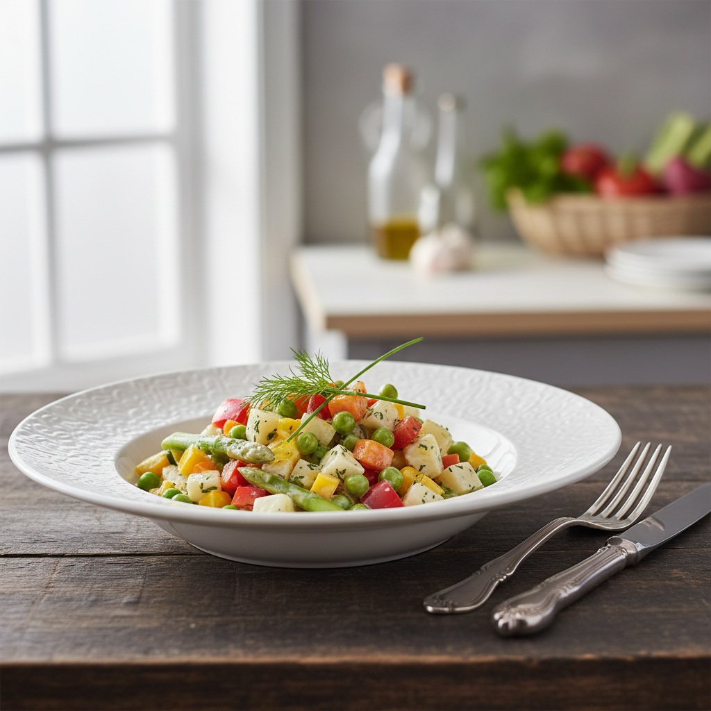 Photo de Recette de macédoine de légumes gourmande à la crème