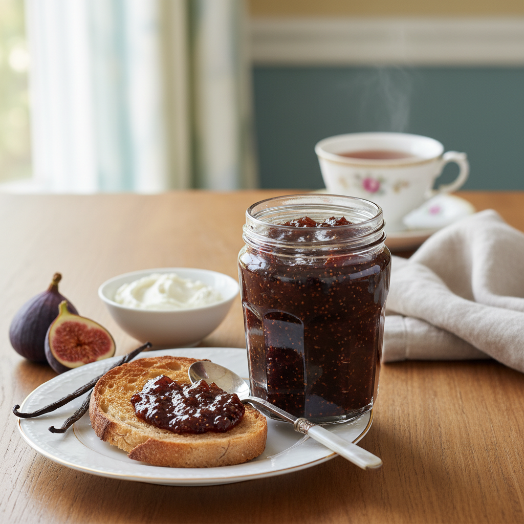 Photo de Recette de confiture de figues à l'ancienne et vanille