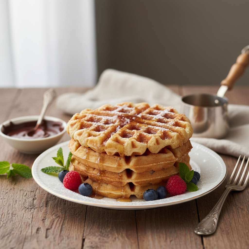 Photo de Recette de gaufres croustillantes au beurre noisette