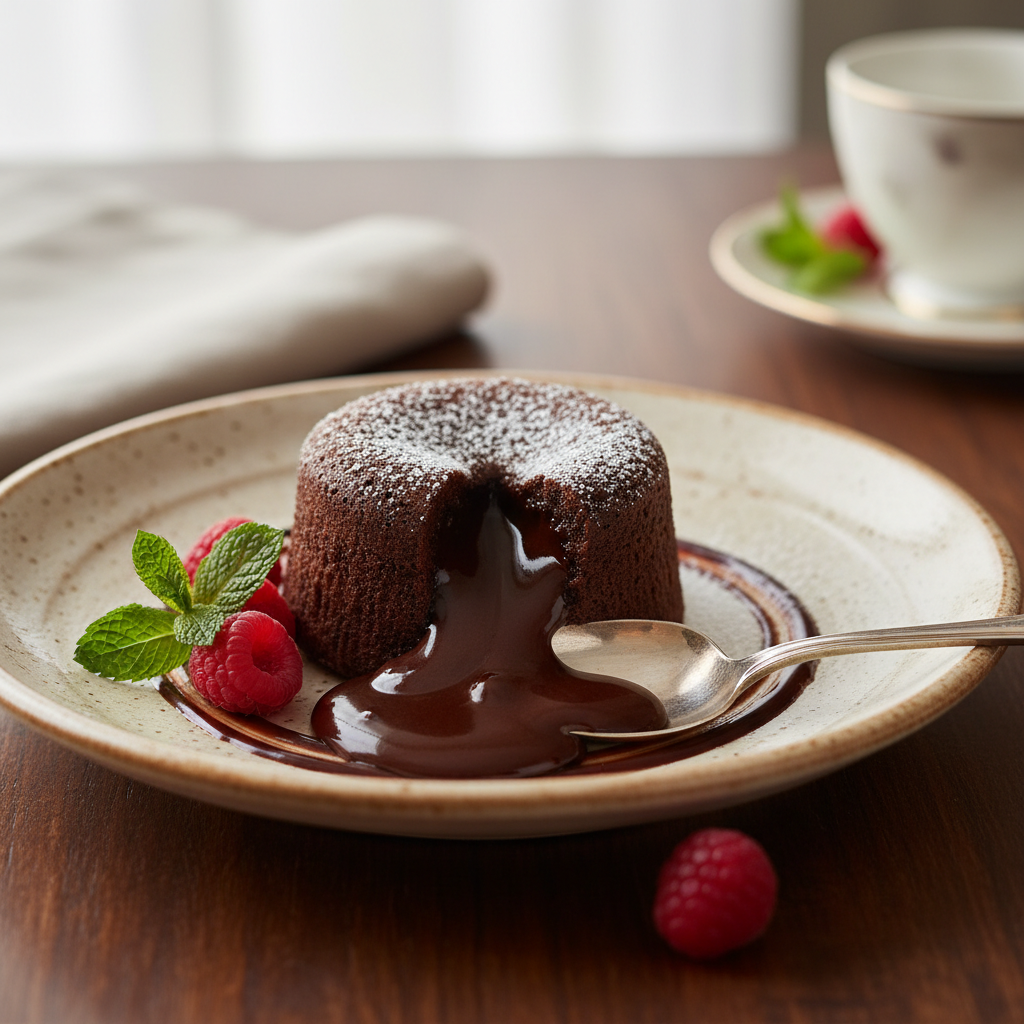 Photo de Recette de fondant au chocolat au cœur coulant irrésistible