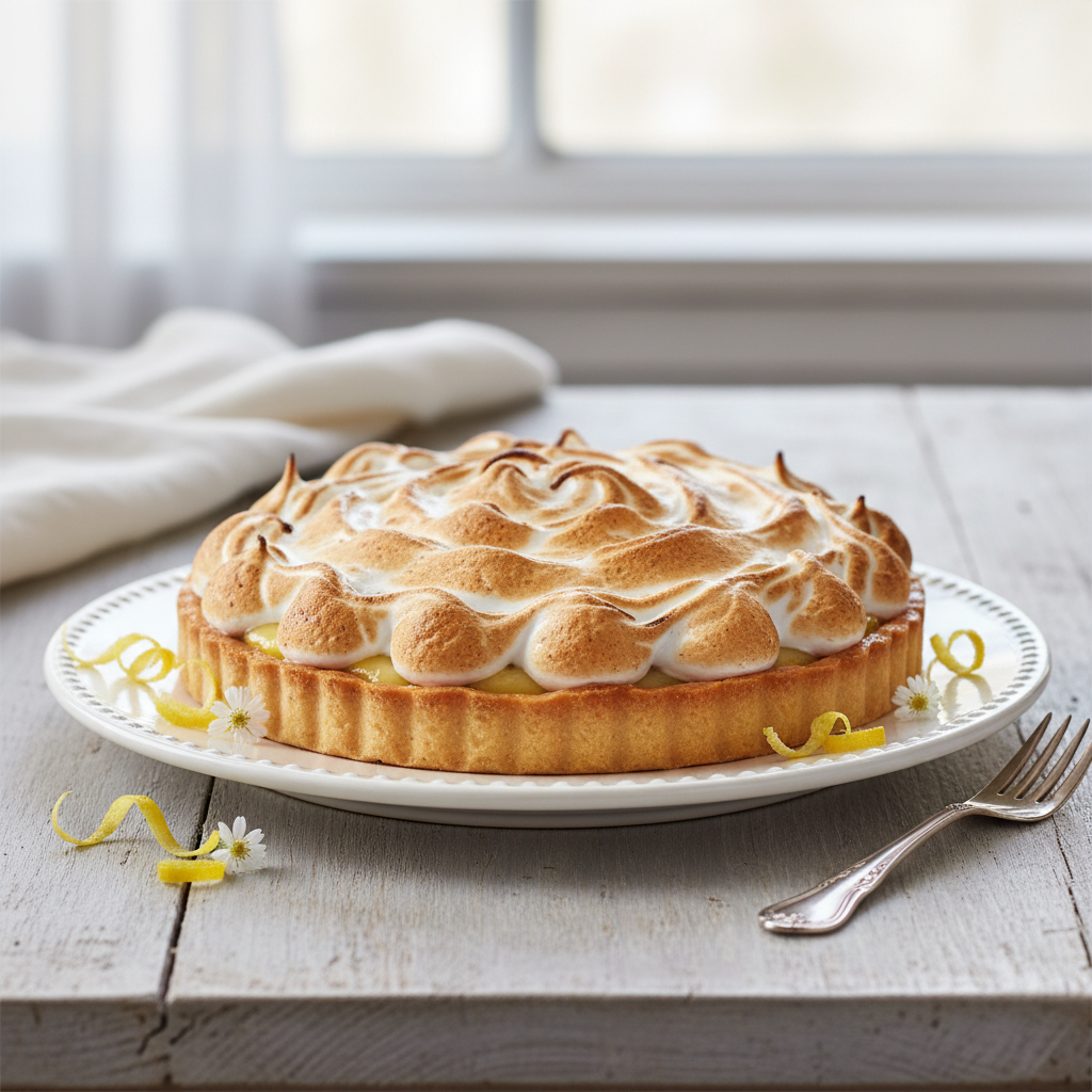 Photo de Recette de tarte au citron meringuée au peps irrésistible