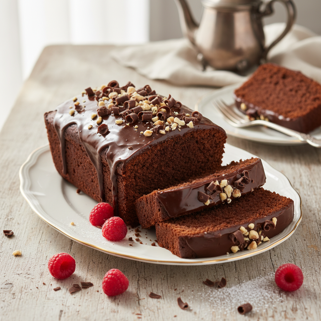 Photo de Recette du cake au chocolat moelleux traditionnel