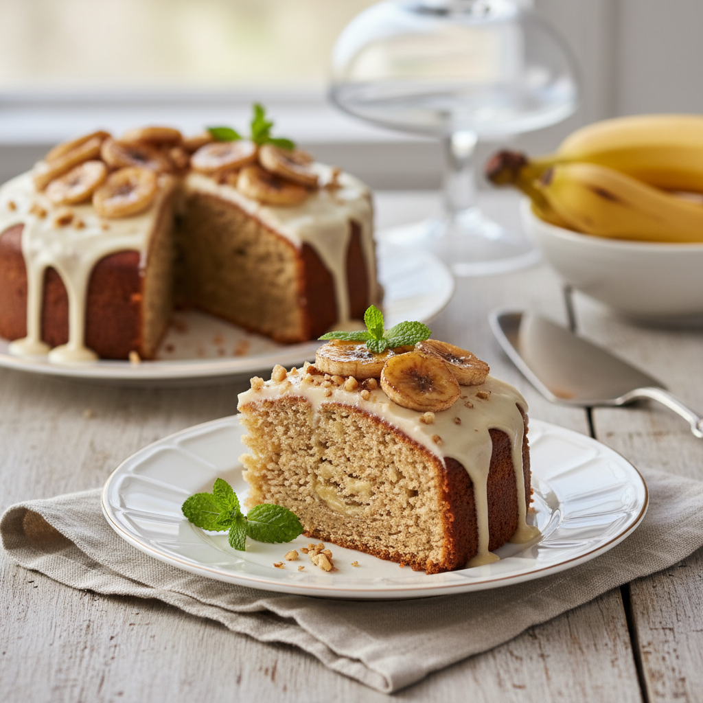 Photo de Recette de gâteau à la banane moelleux et rapide