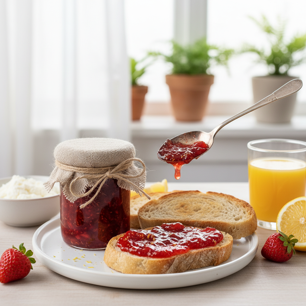 Photo de Recette de confiture de fraise maison au citron