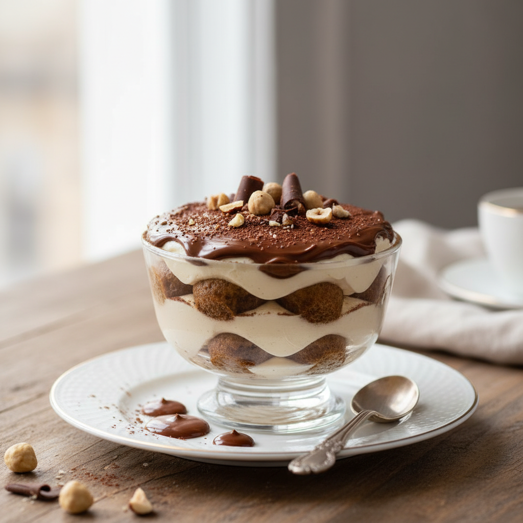 Photo de Recette de tiramisu au nutella ultra fondant et généreux