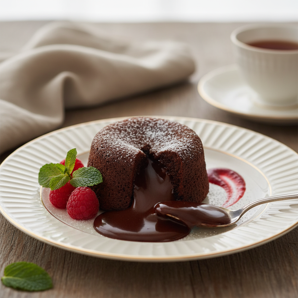 Photo de Recette de fondant au chocolat au cœur coulant irrésistible