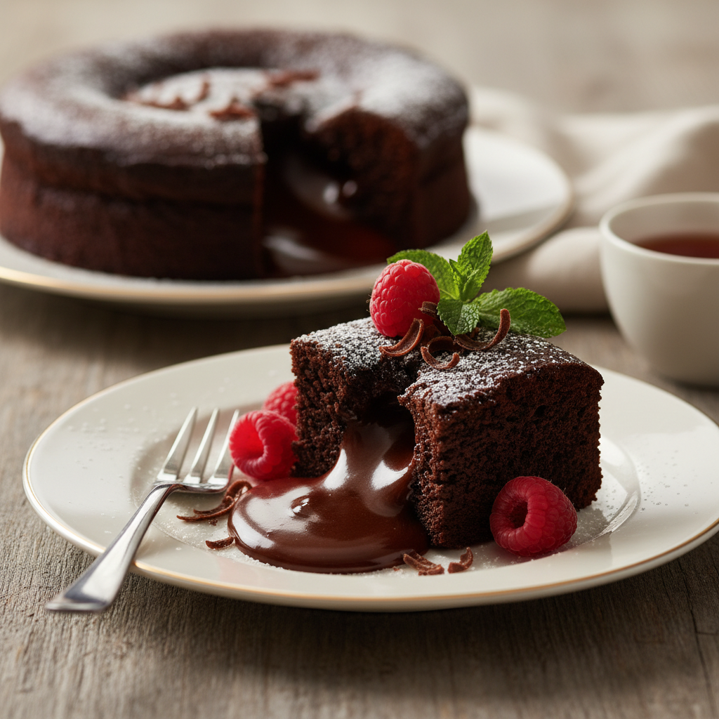 Photo de Recette de cake au chocolat intense et terriblement fondant