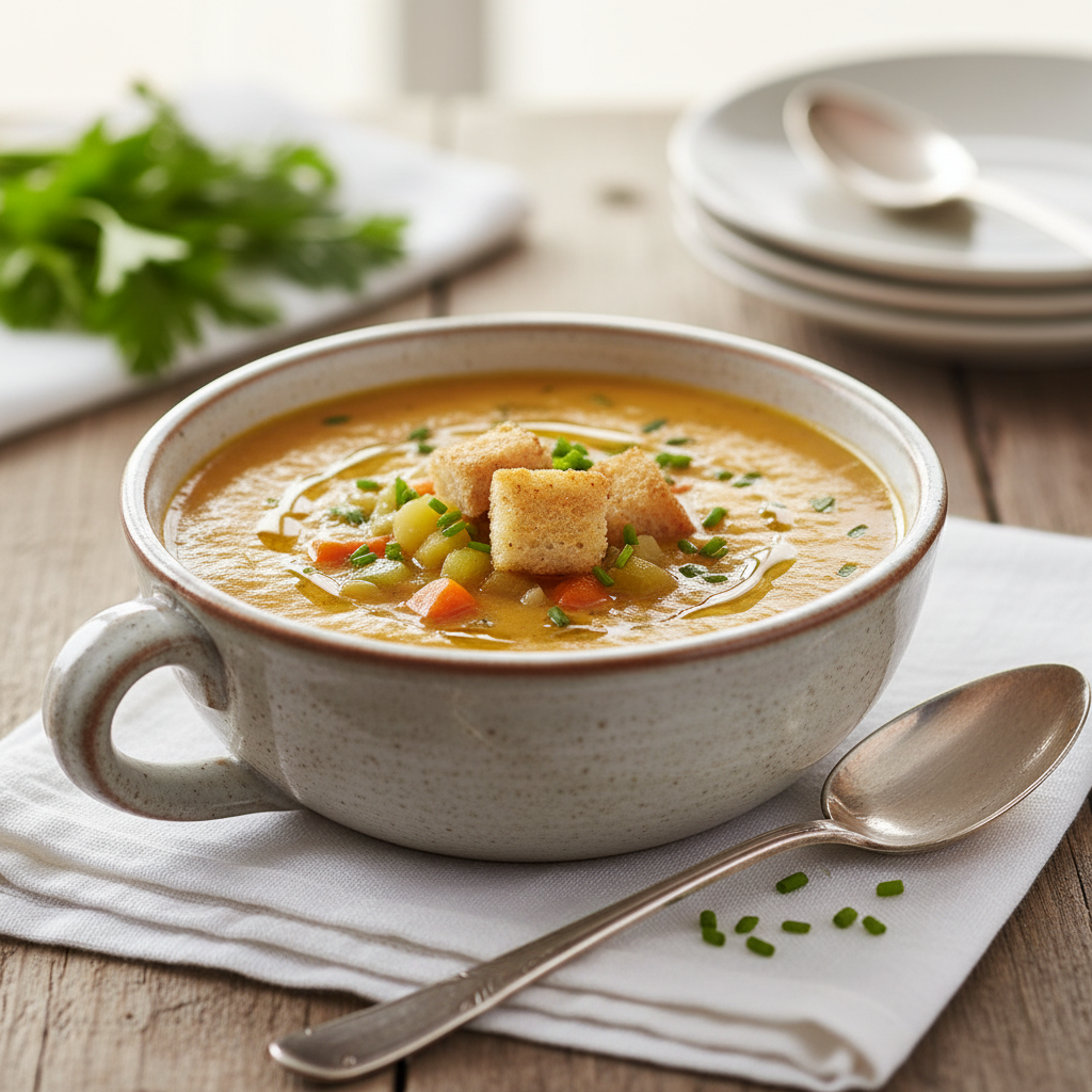 Photo de Recette de soupe de légumes maraîchère façon grand-mère