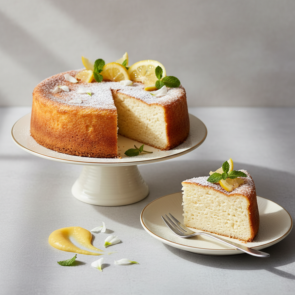 Photo de Recette de gâteau au fromage blanc aérien et citronné