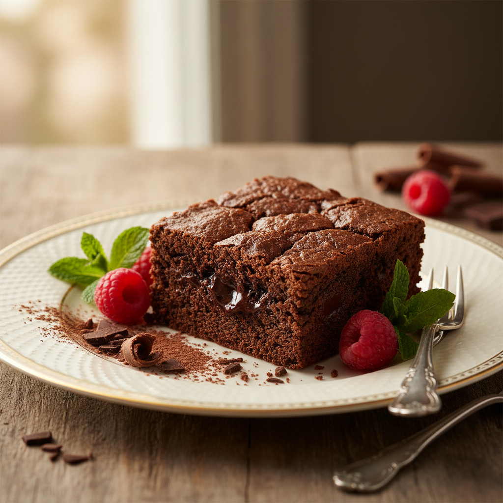 Photo de Recette du brownie chocolat fondant et sa croûte craquante