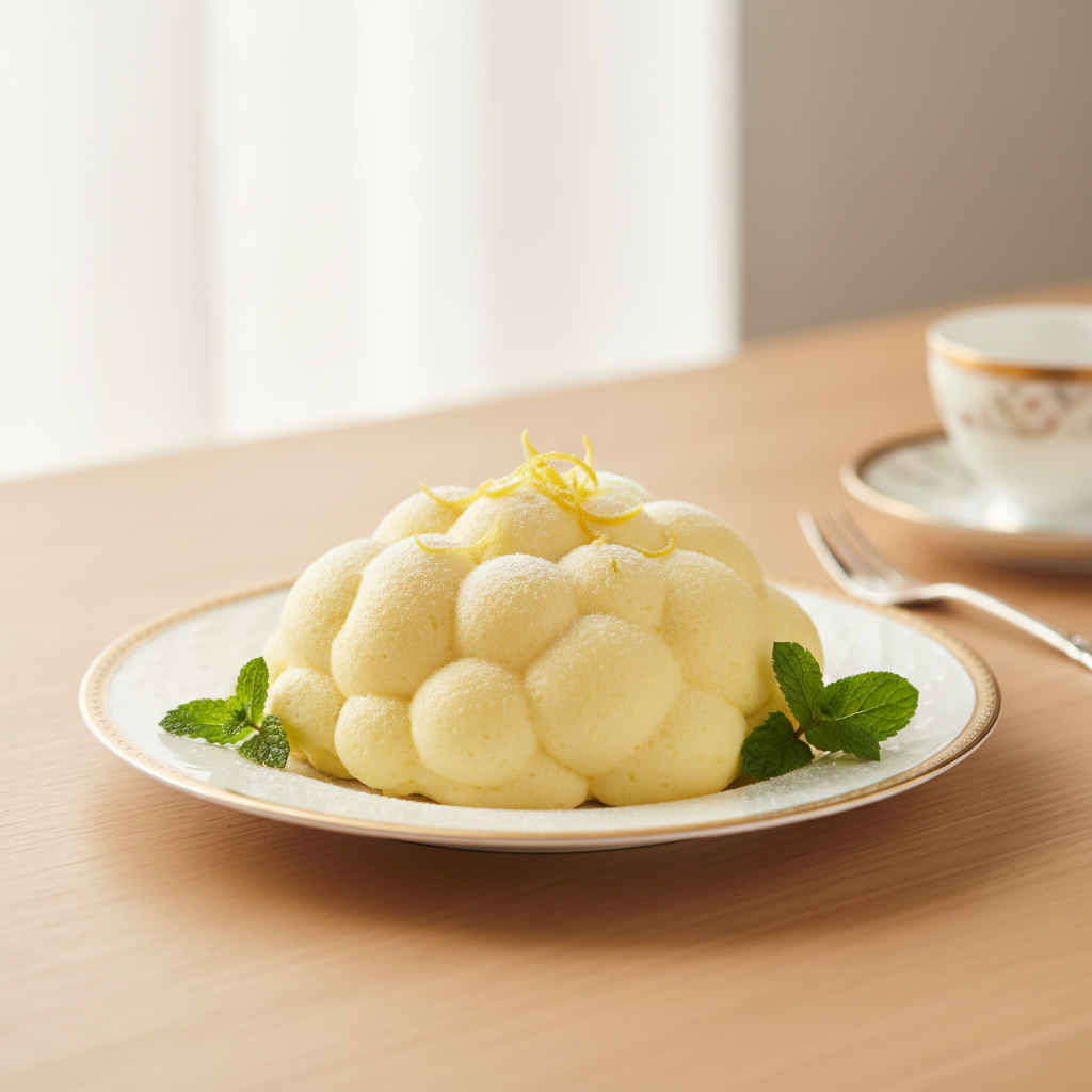 Photo de Recette de gâteau au yaourt nuageux au citron