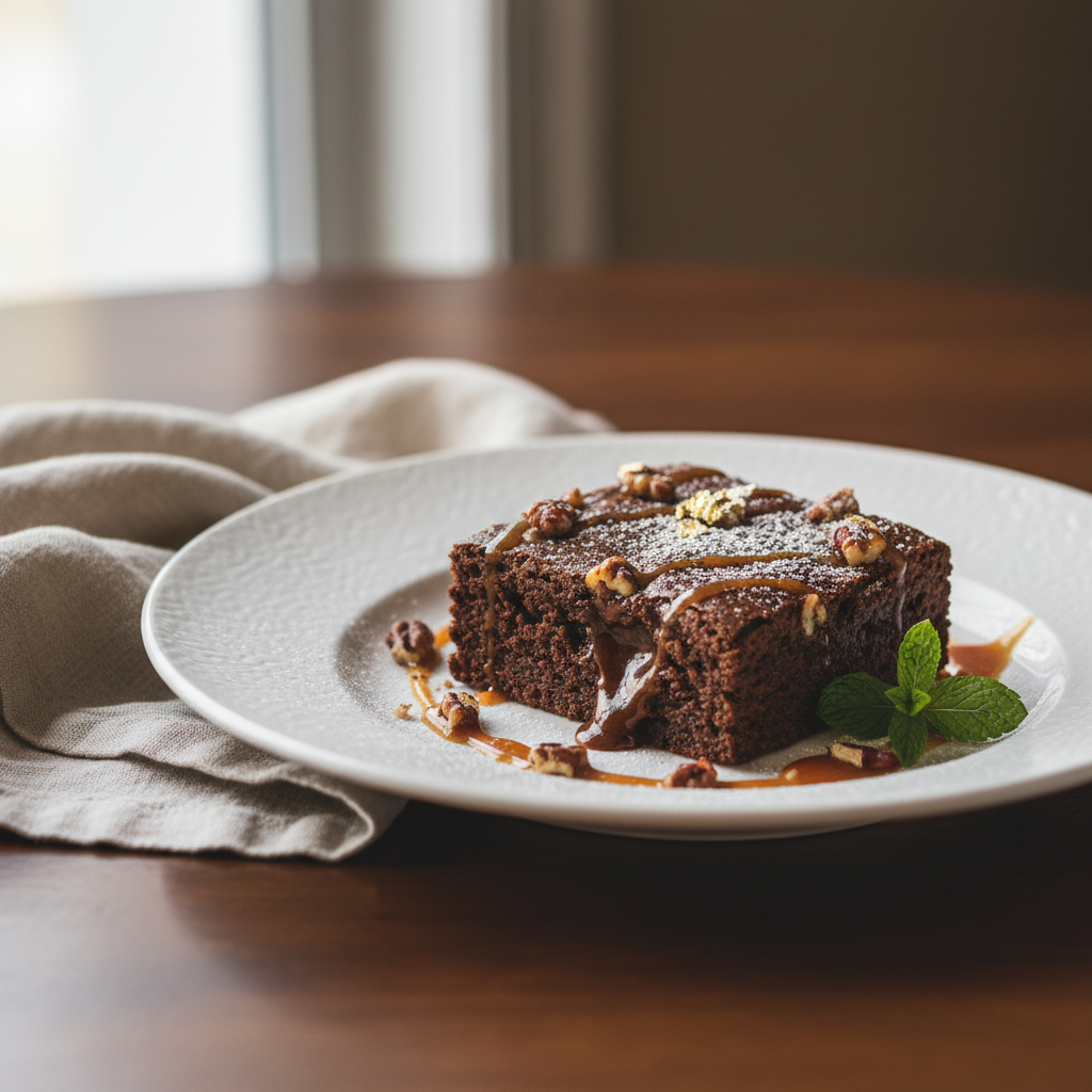 Photo de Recette de brownie fondant aux éclats de noix de pécan