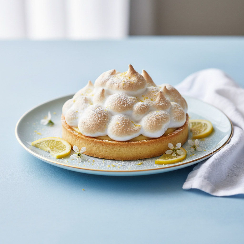 Photo de Recette de tarte au citron légère et aérienne