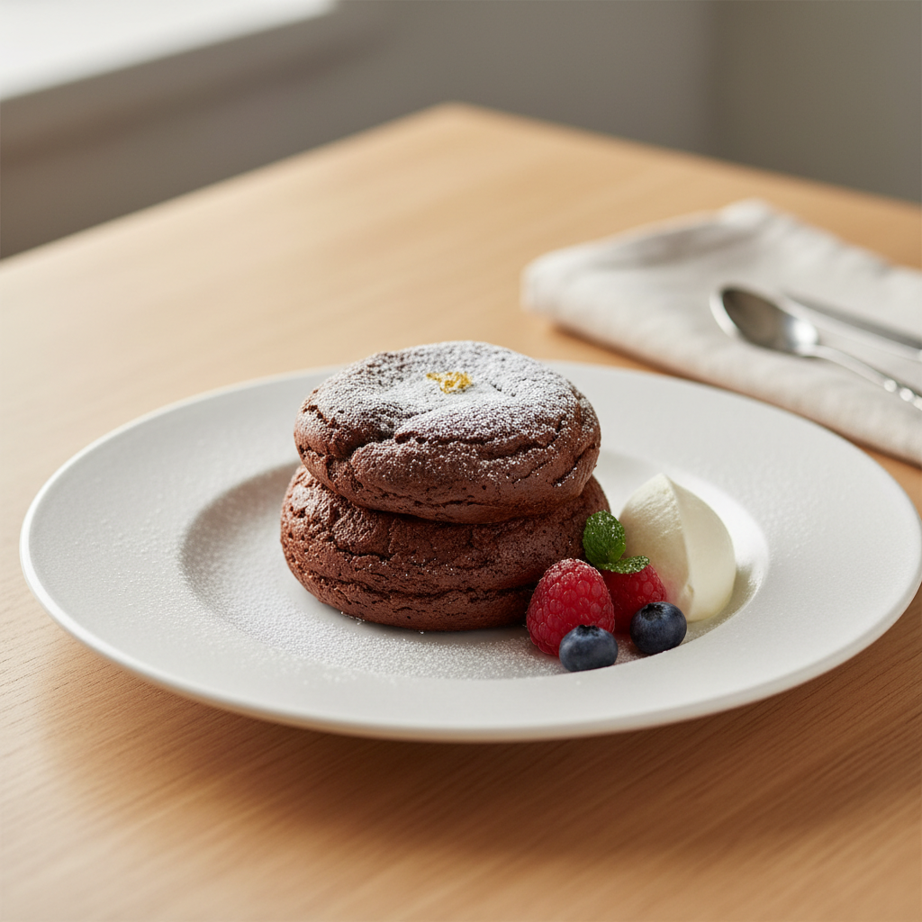 Photo de Recette de moelleux au chocolat noir et sa texture nuage