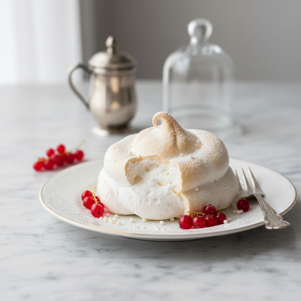 Photo de Recette de meringue moelleuse au cœur de guimauve