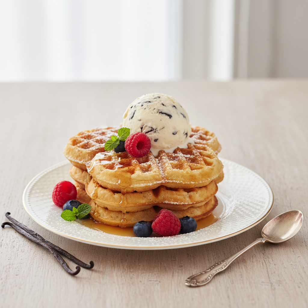 Photo de Recette des gaufres croustillantes à la vanille
