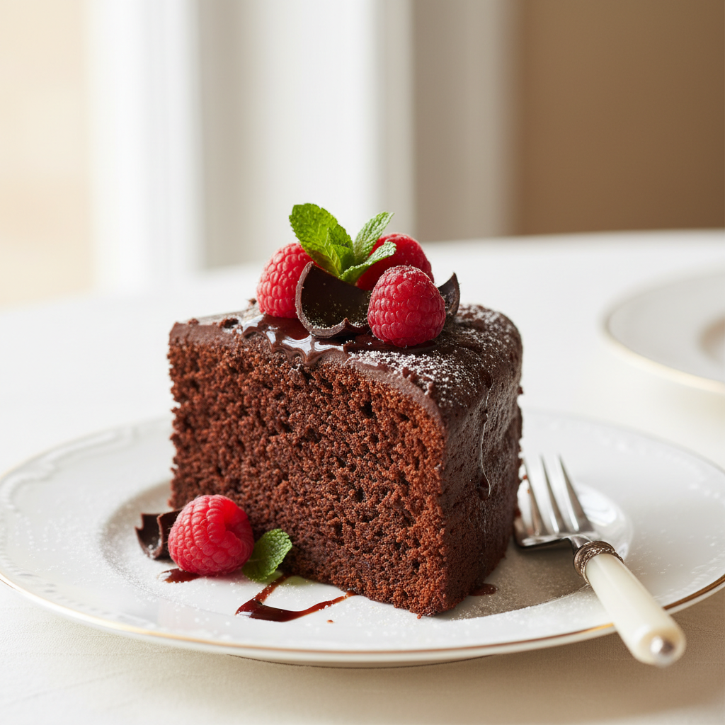 Photo de Recette de cake au chocolat noir intense et moelleux