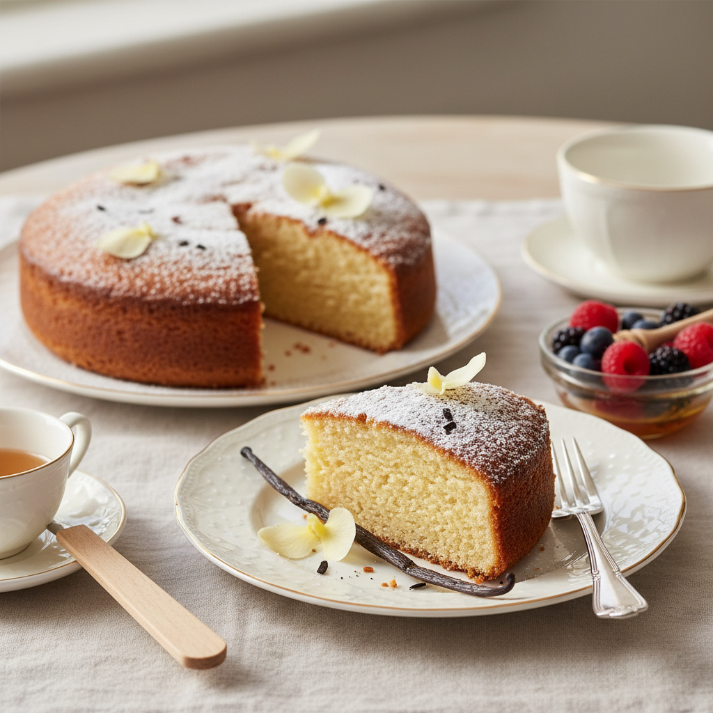 Photo de Recette de gâteau aux yaourts parfumé à la vanille
