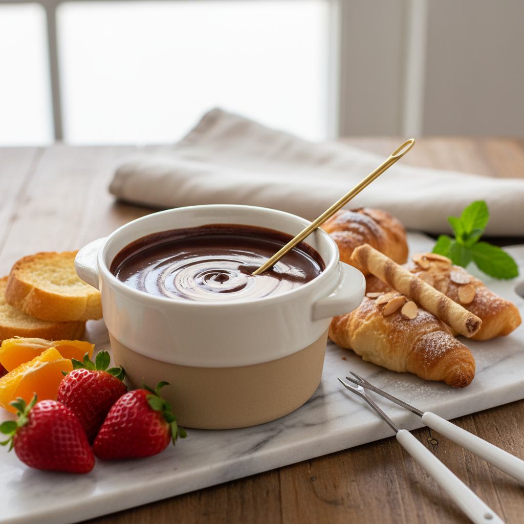 Photo de Recette de chocolat pour fondue onctueux et lisse
