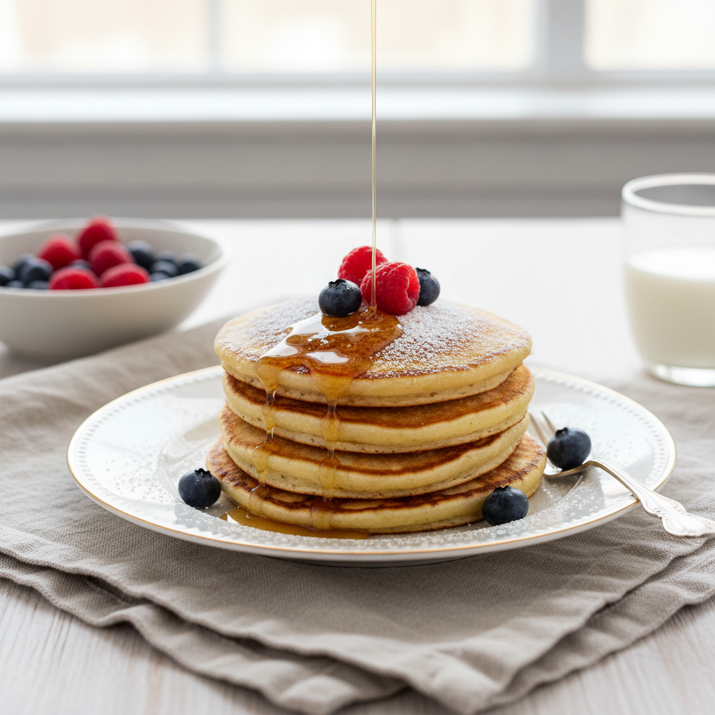 Photo de Recette des pancakes traditionnels épais et fondants
