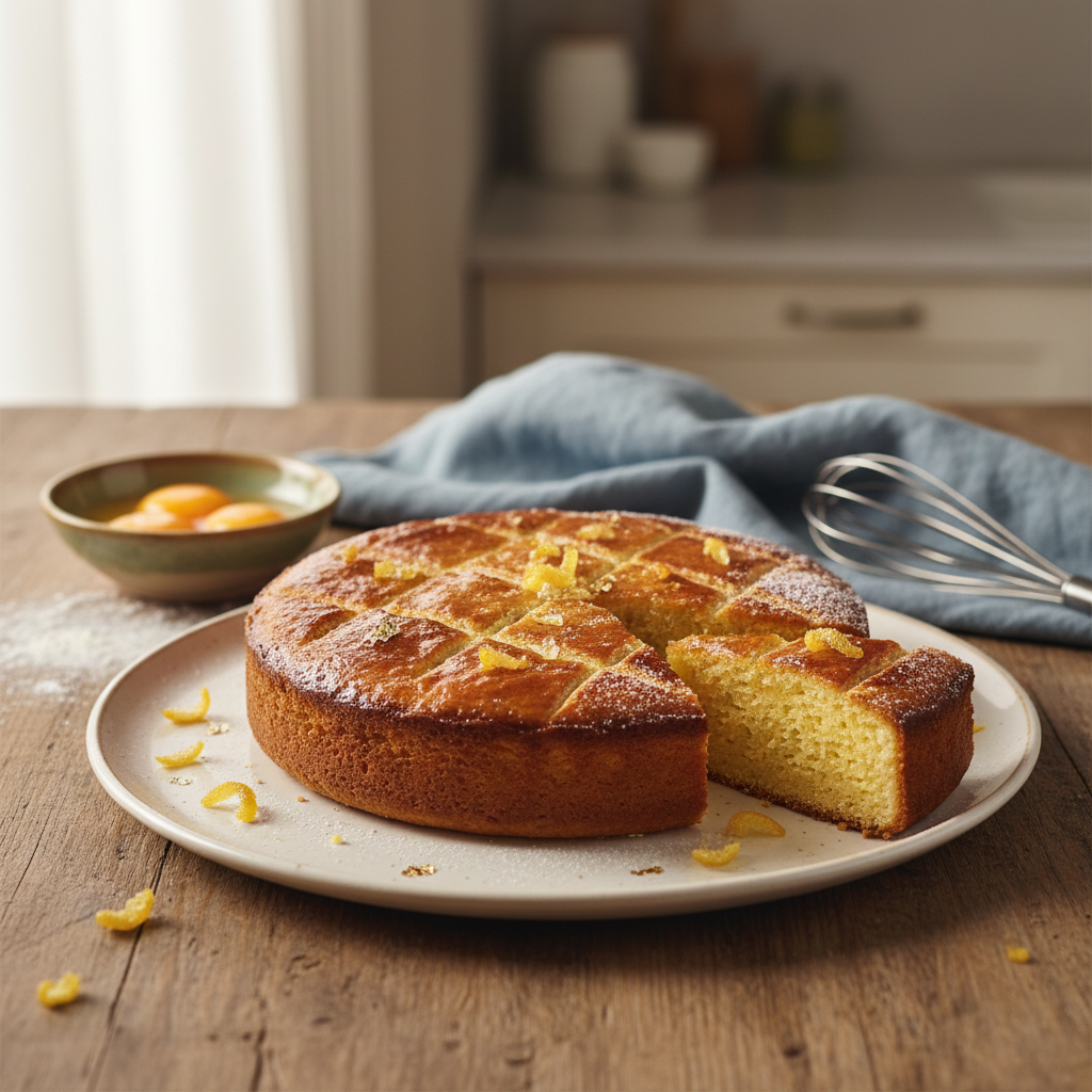 Photo de Recette du gâteau breton traditionnel aux jaunes d'œufs