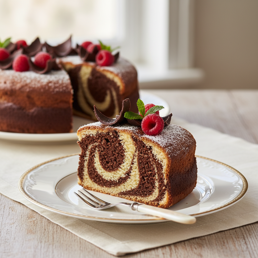 Photo de Recette du gâteau marbré au chocolat d'antan irrésistible