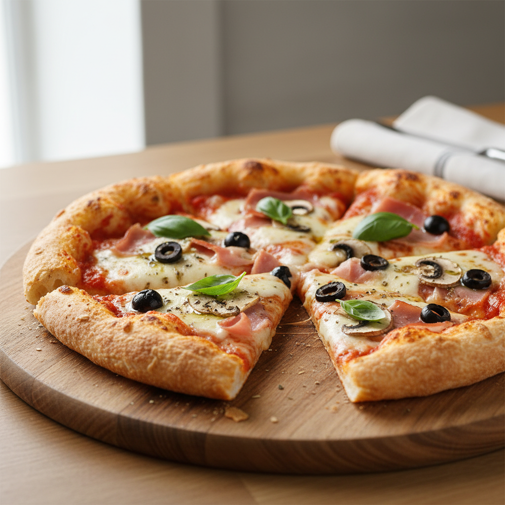 Photo de Recette de pizza reine traditionnelle et croustillante