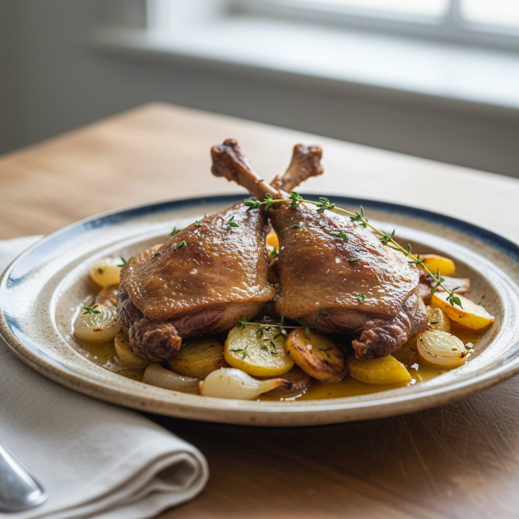 Photo de Recette du confit de canard traditionnel et fondant