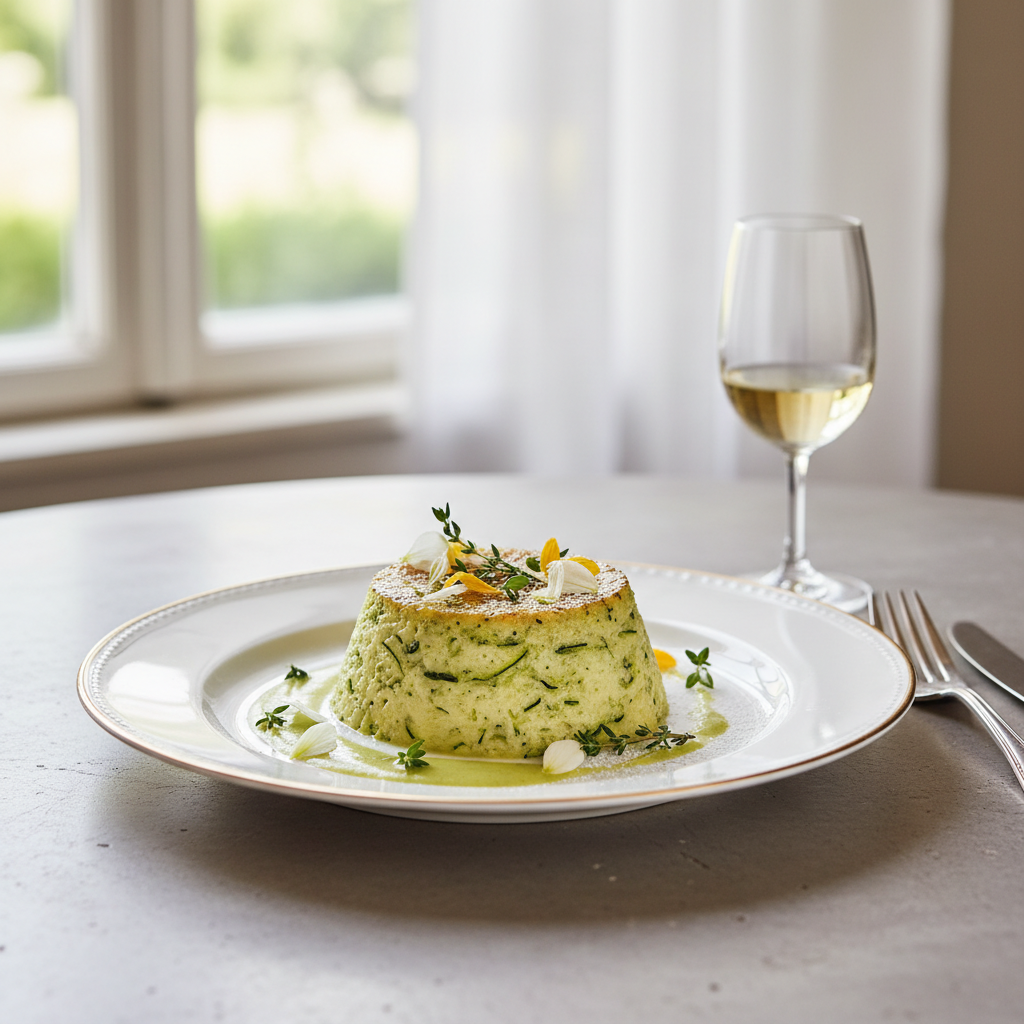 Photo de Recette de flan aux courgettes fondant et léger