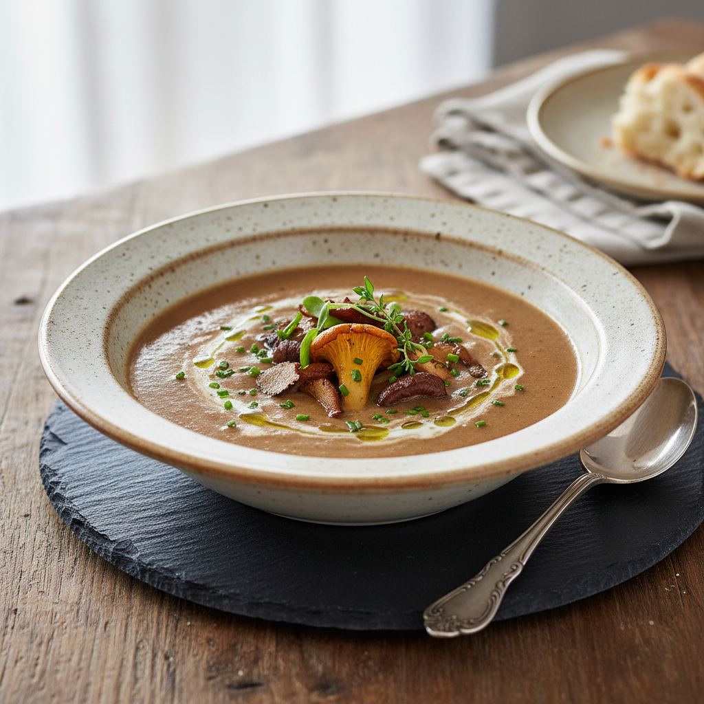 Photo de Recette de velouté de champignons aux saveurs des sous-bois