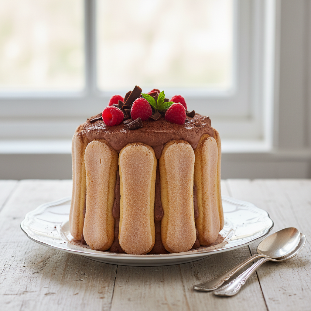 Photo de Recette de charlotte au chocolat aérienne à l'ancienne